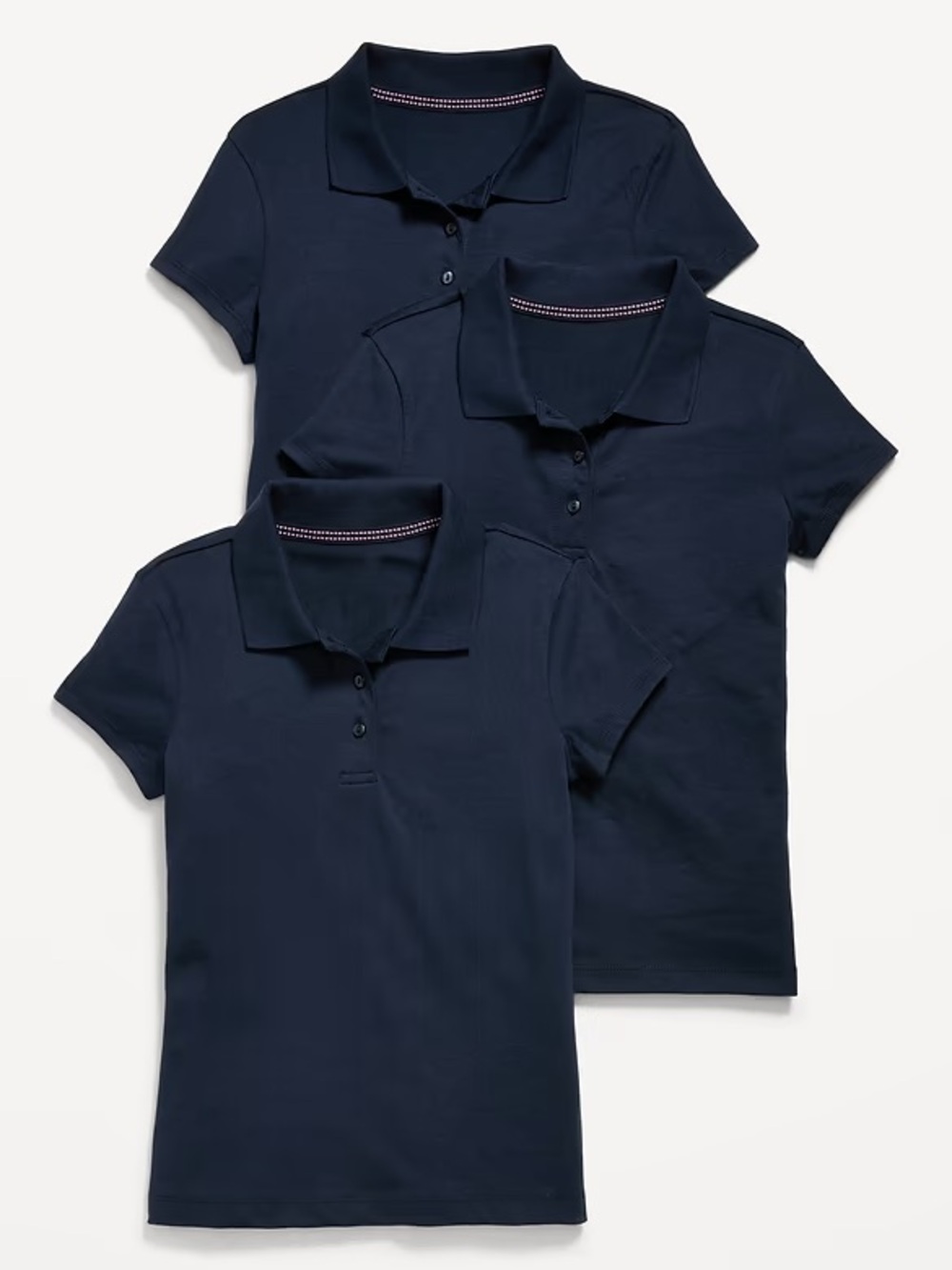 Old Navy Navy Girls Polo Pack - 3 Short-Sleeve Tops